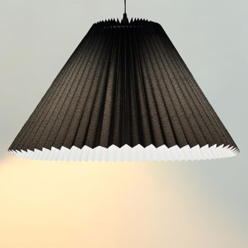 Pleated Black Lamp Shade for Arc/Arched Table Lamp/Floor Lamps Replacement spider lampshade-black 5.9"Top X 16.5"Bottom X 11"High by Unknown