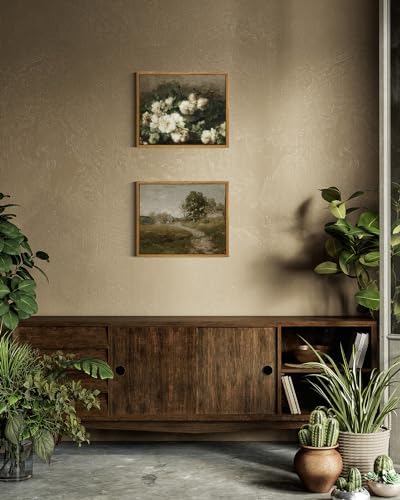 InSimSea Framed Canvas Wall Art Vintage Decor, Flower Prints Room Wall Decor, Botanical Prints Wall Art for Living Room Decorations, Rustic Artwork for Bathroom Bedroom, 9"x11" - Image 4