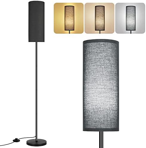 PARTPHONER Floor Lamp for Living Room, Modern Standing Lamps with Lampshade, Minimalist Tall Lamp with Foot Switch for Living Room, Bedroom, Kids Room, Office(Bulb Not Included) by PARTPHONER