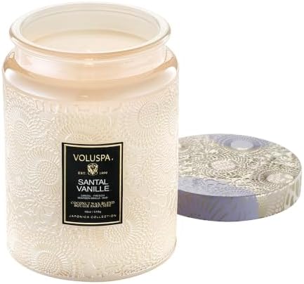 Voluspa Santal Vanille Large Scented Candle Jar 18 Oz, 100 Hr Burn by Unknown