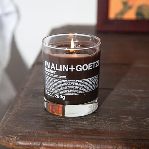 MALIN+GOETZ 9oz Scented Candle | Hand-Poured Soy Wax with Unique Fragrance Blends | Clean-Burning, Vegan & Cruelty-Free | Bergamot, Sage, Otto, Tomato, Strawberry, Cannabis, Dark Rum & Leather - Image 3
