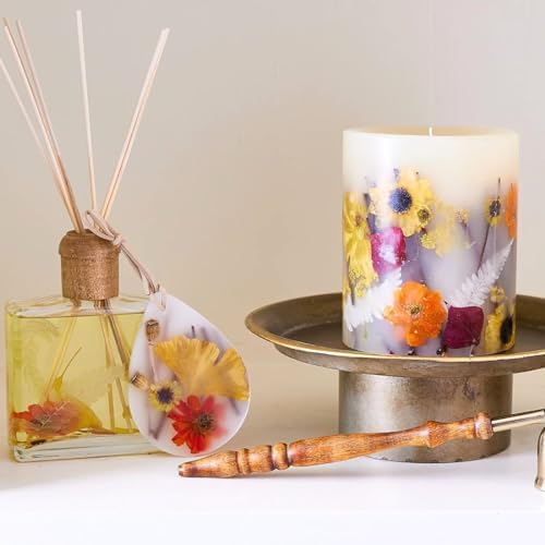 Honey Tobacco Botanical Reed Diffuser, Single Set, Square Glass Bottle 6.76 fl oz Lasts 6-12 Months Amber Oil Aromatherapy Scent Decor, Home Library Office Relaxation Gift - Image 5