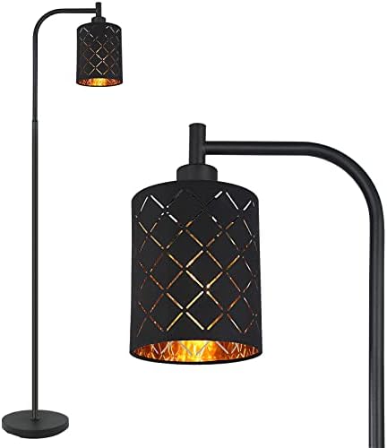 Gothic Floor Lamp with Laser-Cutout Lampshade, LED Standing Lamp for Living Room & Bedroom, 67 Inch Black Arc Modern Farmhouse Lamp with Foot Switch, E26 Base Socket, Perfect for Magic Decor Lamps by HOME
