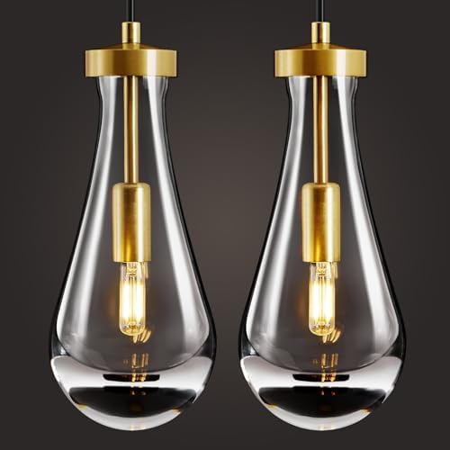 Set of 2 Raindrop Pendant Lights,Tear Drop Ceiling Pendants Light by FeaseyFeaturedProducts