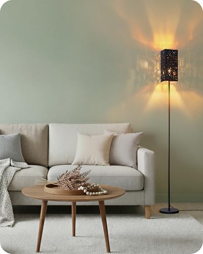 64.6" Floor Lamp, with Foot Switch, Standing Lamp with Sky Stars Design, Modern Freestanding Lamp (Bulb Not Included), for Living Room, Bedroom, Office, ETL Listed,Black Starry Sky AB07LD05 - Image 3