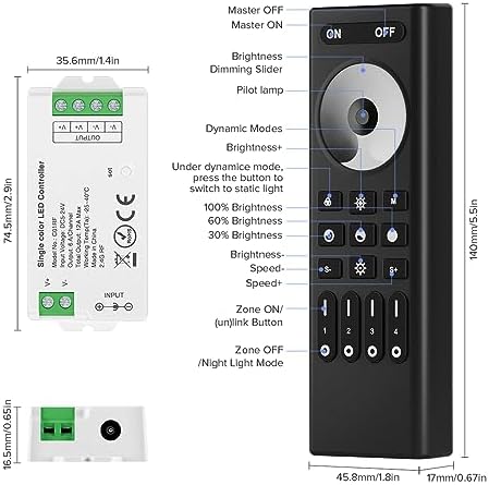 BTF-LIGHTING 2.4GHz Wireless Remote RC01RFB &4PCS C01RF Tuya Controller Kit - Image 5