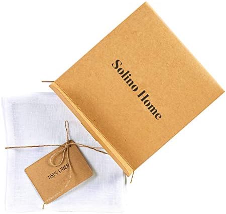 Solino Home 100% Linen Cocktail Napkins White, Fete 6 x 6 in, Set of 12 - Image 5