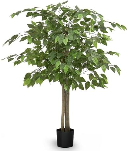 Maia Shop Ficus - Artificial Ficus Tree Plant - 3ft 5in Indoor Faux Plant by MaiaShop