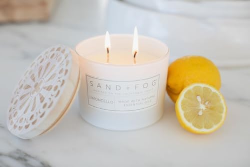 Sand + Fog Scented Candle - Limoncello – Additional Scents and Sizes – 100% Cotton Lead-Free Wick - Luxury Air Freshening Jar Candles - Perfect Home Decor – 12oz - Image 6