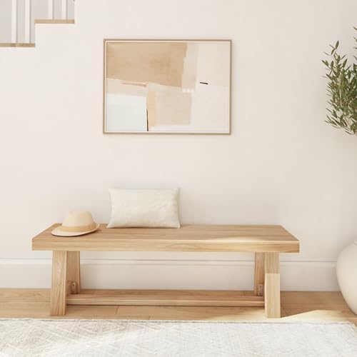 Plank+Beam Classic Dining Bench, 60 Inch, Blonde Wirebrush - Image 6
