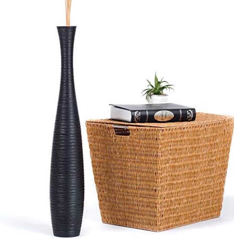 Leewadee Large Floor Vase 26 inches Mango Wood for Pampas Grass, Dried Flowers by Leewadee