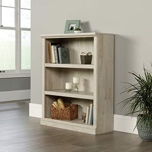 Sauder Miscellaneous Storage 3-Shelf Bookcase/ book shelf, Chalked Chestnut finish - Image 2