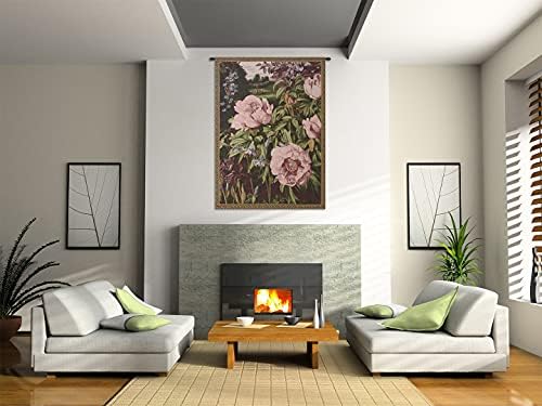 Alberto Passini Pink Peonies Floral Tapestry Wall Hanging 35 x 25 in - Image 5