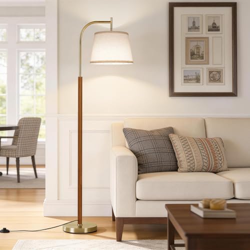 SUNMORY Wood Floor Lamp for Living Room, Mid Century Modern Standing Lamps - Image 4