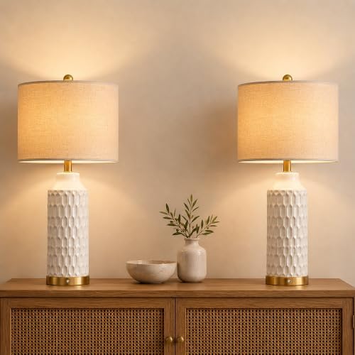 24''Cordless Table Lamp Touch Dimmable Bedside Lamps Set of 2 for Bedroom by MOKOQI