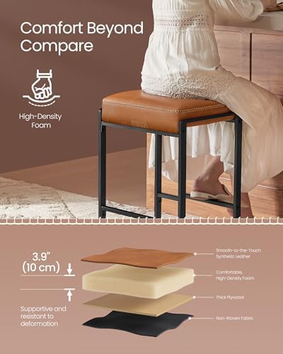 VASAGLE Bar Stools, Counter Height, PU Leather, 26-Inch - Image 5