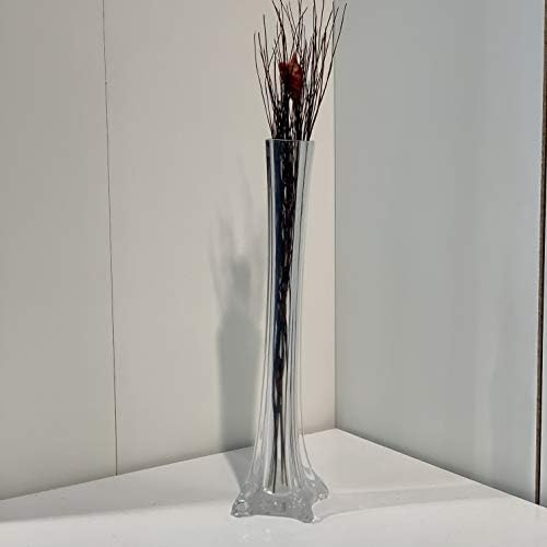 WGV Eiffel Tower Vase, Open 0.75", Height 12", (Multiple Sizes Choices) Clear Glass Floral Container with Sturdy Base, Flower Centerpiece for Wedding Event Home Decor, Arts Crafts, 1 Piece - Image 4