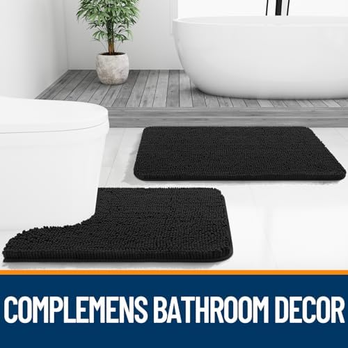 OLANLY Bathroom Runner Rugs 47x17, Extra Soft Absorbent Chenille Bath Rugs - Image 7