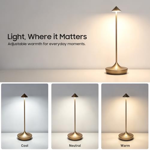 2 Pack Cordless Table Lamp, Rechargeable 6000mAh Battery Table Light - Image 5