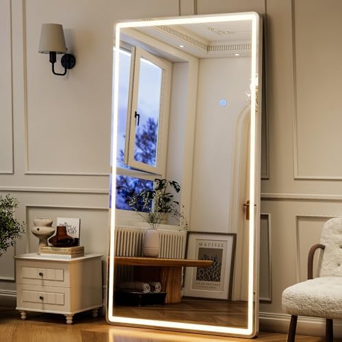 GLSLAND 34x76 inch Full Length Mirror with Lights, LED Full Body Mirrors - Image 2