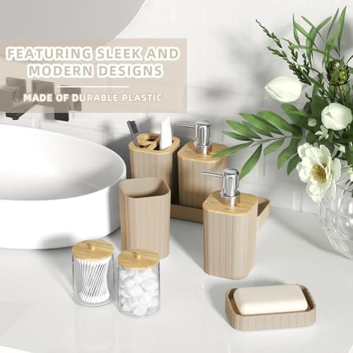XLHOMO Bathroom Accessories Set - 10PC Elegant Beige Bathroom Set - Image 2