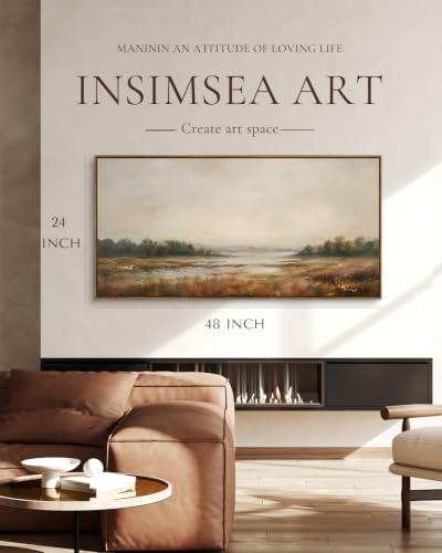 InSimSea Extra Large Framed Vintage Wall Art, Marsh Field Prints, 24x48inch - Image 4