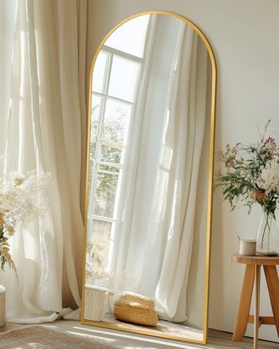 58"x19" Arched Full Length Mirror with Stand,Full Body Floor Mirror - Image 3