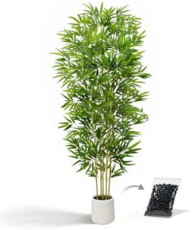 Fake Bamboo Tree,6FT Artificial Plants for Home Office Decor by JoyplantsDecoration