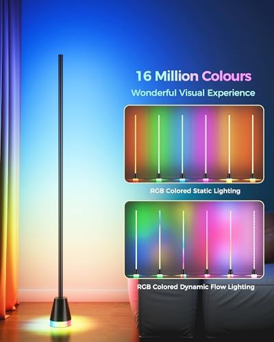 2 Pack Corner Floor Lamp, Smart RGB LED Corner Lamp with App and Remote Control, 172 LED Lighting and 16 Million Colors Changing Standing Lamps with Music Sync for Living Room, Bedroom, Gaming Room - Image 6