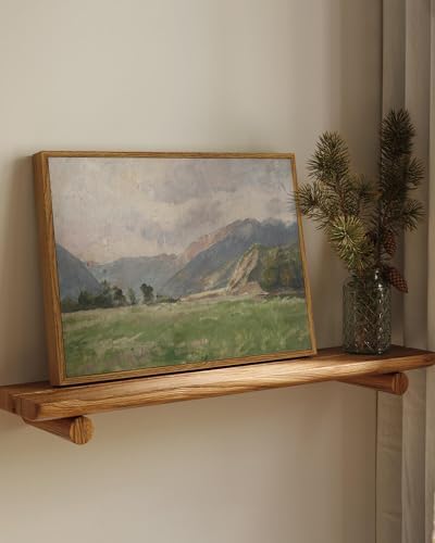 InSimSea Framed Canvas Wall Art Vintage Decor, Retro Landscape Canvas Wall Art, Wild Field Pictures for Bathroom Wall Decor, Wall Decorations for Living Room, Dining Room Decor, 12"x16" - Image 2