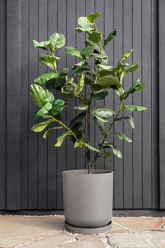 Veradek Mason Series Lima Planter & Drip Tray - Large Round Outdoor Planter - Image 4