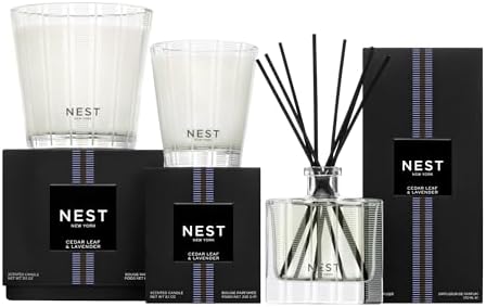 NEST New York Scented 3-Wick Candle, Cedar Leaf & Lavender - 21.2 oz - Up to 100-Hour Burn Time - Reusable Glass Vessel - Image 5