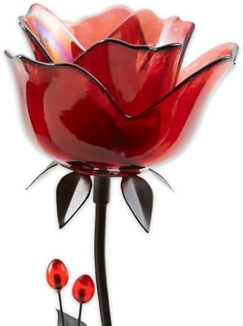 Zingz & Thingz Beauty in The Petals Collection Floral Tealight Candle Holder, 5x4.125x12.5, Romantic Rose - Image 4