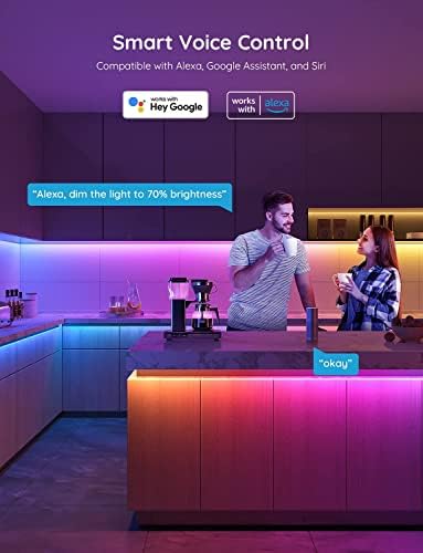 Govee 65.6ft RGBIC LED Strip Lights, Work with Alexa and Google Assistant - Image 3