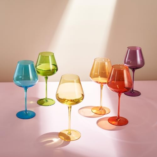 Pride LGBTQIA+ Colored Wine Glass Set | 20oz | Gay Rainbow Set of 6 Love is Love, Gift for Her, Him, They, Special Celebrations Drinkware Unique Style Stemmed Elegant Bright Glassware Pride Month Gift - Image 5