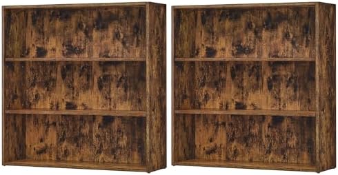 VASAGLE Set of 2 3-Tier Open Bookshelves, 31.5 Inches Wide by VASAGLEbySONGMICSHOME