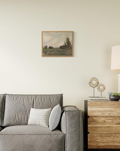 InSimSea Framed Canvas Wall Art, Vintage Landscape Art for Living Room Hallway Shelf, 10x8in, Impressionist French Countryside Painting, Rustic Farmhouse Cozy Mid Century Small Nature Decor - Image 3