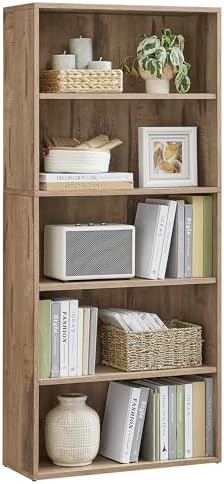 VASAGLE 5-Tier Bookshelf, Storage Organizer, 23.6 x 9.4 x 52.8 Inches by VASAGLEbySONGMICSHOME