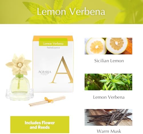 AGRARIA Lemon Verbena PetiteEssence Flower & Reed Diffuser Set - Image 3