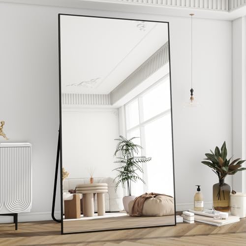BEAUTYPEAK 76"x34" Rectangle Full Body Floor Mirrors, Full Length Mirror by BEAUTYPEAK