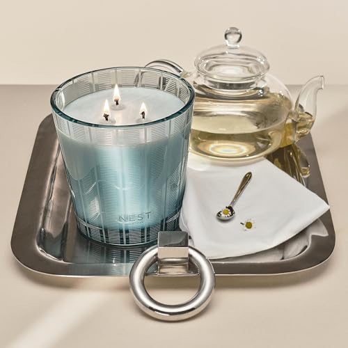 NEST New York Scented 3-Wick Candle, Driftwood & Chamomile - 21.2 oz - Up to 100-Hour Burn Time - Reusable Glass Vessel - Image 5