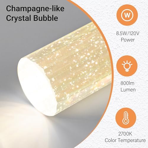 LED Crystal Pendant Light for Kitchen Island, Brushed Nickel, 1 Pack - Image 4