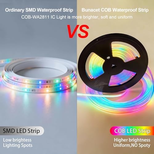 20FT COB RGB+IC LED Strip Lights, IP67 Outdoor 24V RGB LED Lights - Image 3