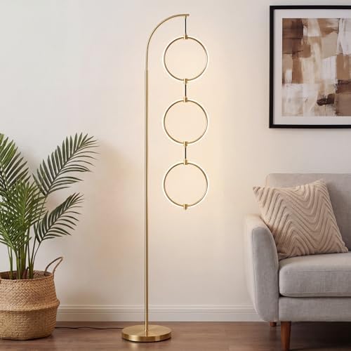 Bairth Gold 3-Light LED Floor Lamp, Modern Arc Floor Lamp for Living Room by TheBairthTheBest