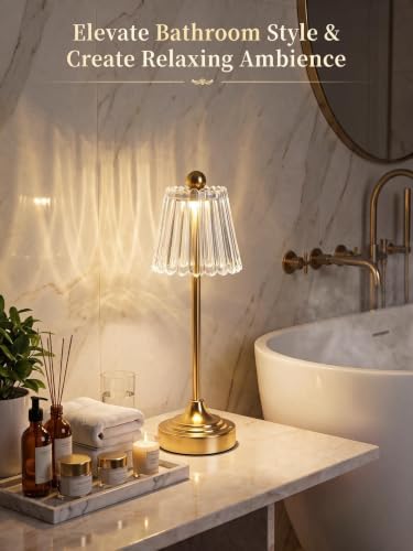 Small Vintage Cordless Table Lamp (Clear, 2 Pack) - Image 3
