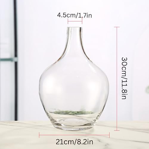 Large Clear Glass Vase 12 Inch - Image 5