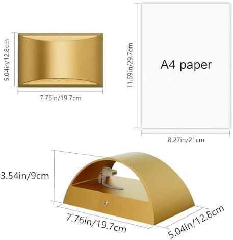 Aipsun Gold Wall Sconce Indoor Wall Lights Hardwired Set of 2 Up and Down Wall Mount Light for Living Room Bedroom Hallway Corridor Conservatory Warm White 3000K(with G9 Bulbs) - Image 4