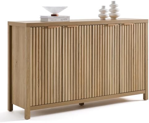 OAKHAM HOME Buffet Cabinet 56" Golden Oak by OAKHAMHOME