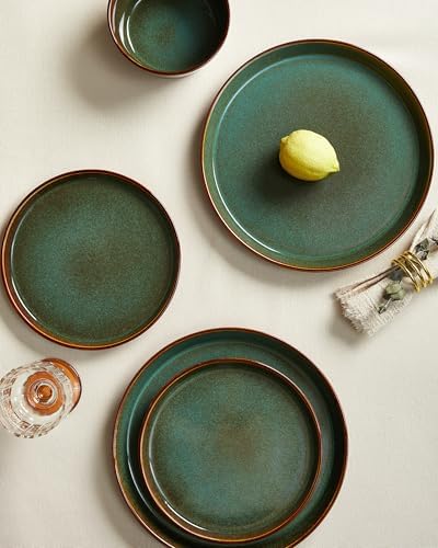 Pokini Ceramic Plates and Bowls Sets for 6, 18pcs Dinnerware Sets, Dish Set - Image 5