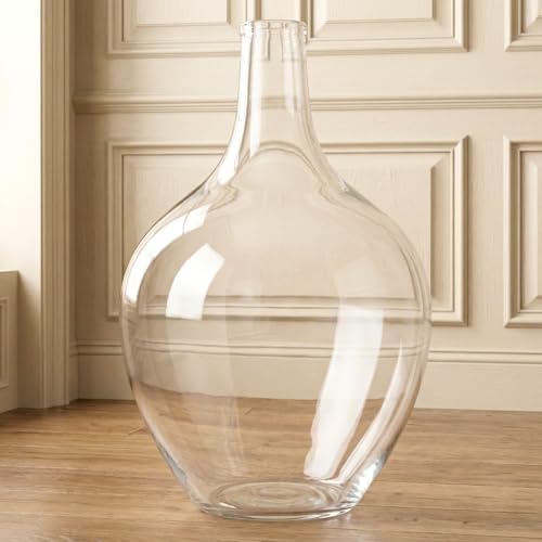 Large Clear Glass Vase for Floor, 15" Tall by RyddeligHome-AestheticHomeDecor